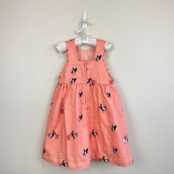 Petit Peony Peach Pink Chicken Scallop Sun Dress 5T - Picture 1 of 8